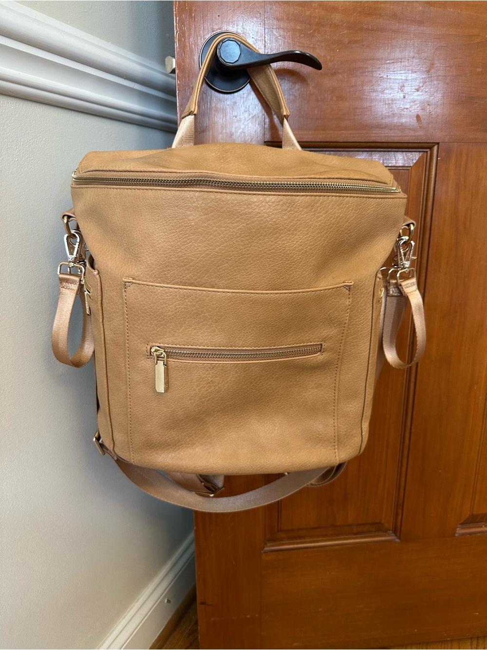 Miss Fong cognac diaper bag